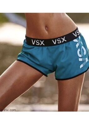SOLD VSX Teal Performance Shorts with Black Waistband
